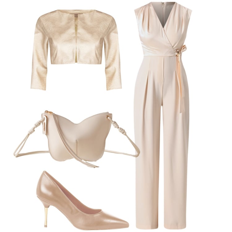 Outfit donna - Semplicemente ammaliante. Stile Chic per Cerimonia. Abbinamento con vestiti chemisier, bolero, décolleté, borse a tracolla.