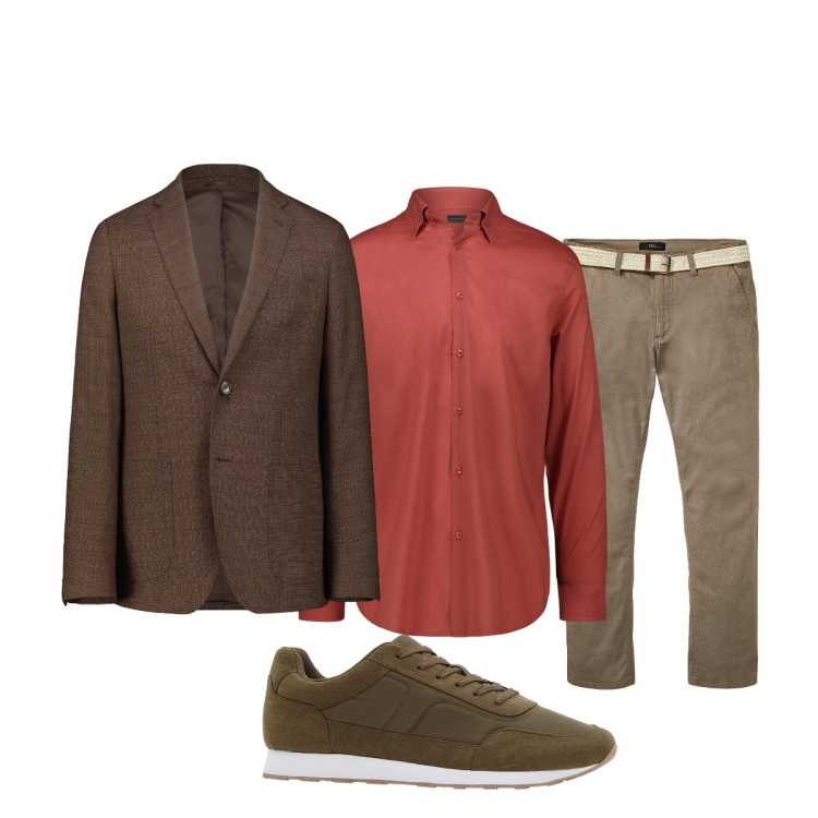 Outfit uomo - Total look #2276162. Stile Casual per Ufficio. Abbinamento con pantaloni chino, sneakers, camicie, giacche.