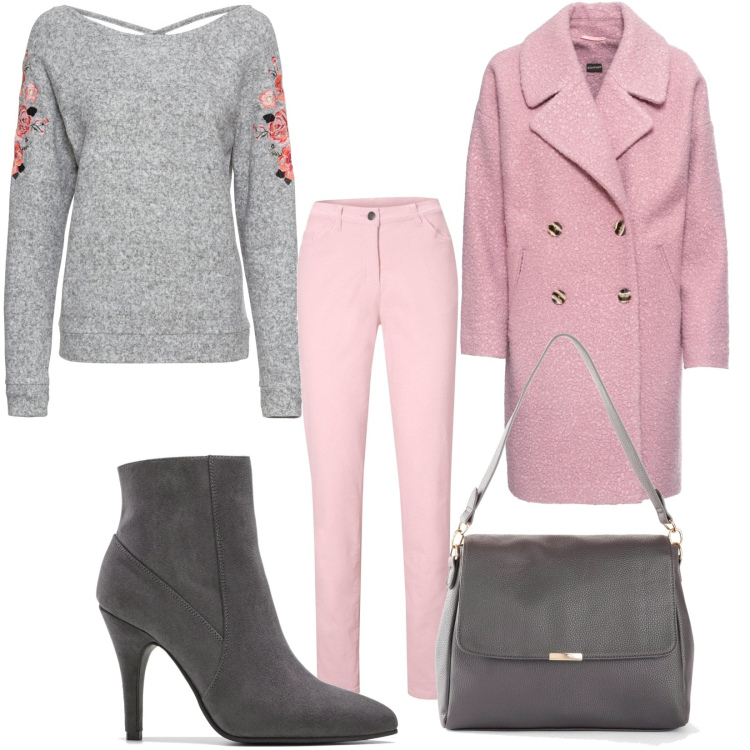 Outfit femme - Casual #12293. Style Casual pour Tous les jours. Assortir avec manteaux, sacs à main, pulls, bottines, pantalon .