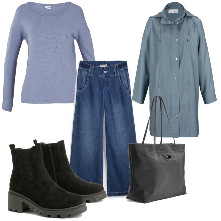 Outfit femme - Basique #5885. Style Basique pour Tous les jours. Assortir avec pulls, jeans, parka, sacs tote, bottes.