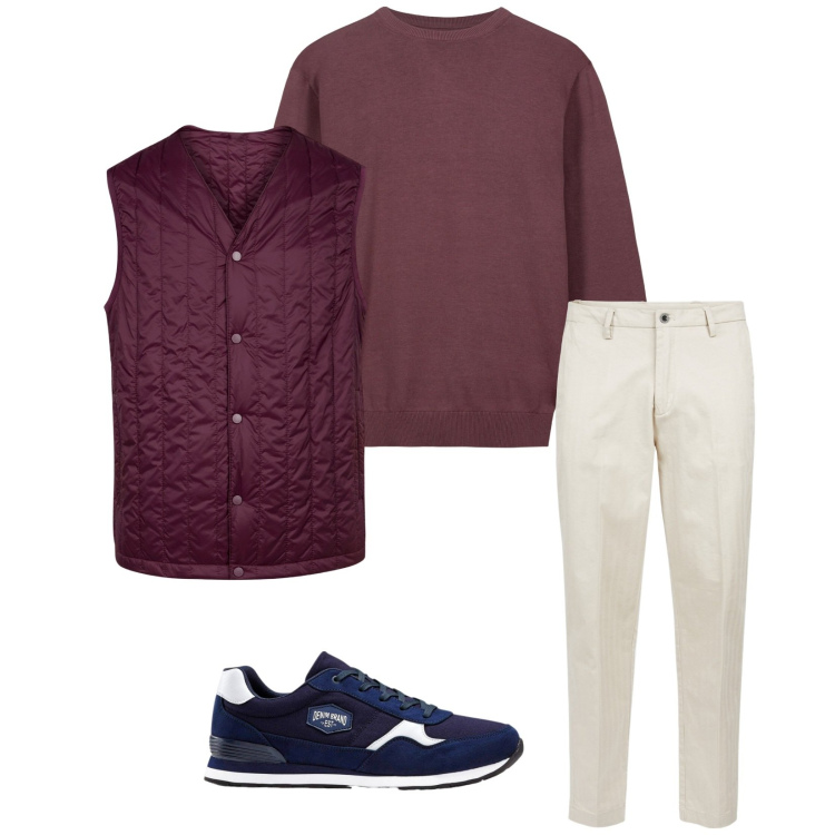 Outfit uomo - Total look #2276423. Stile Casual per Tutti i giorni. Abbinamento con sneakers, pantaloni, piumini, maglieria.