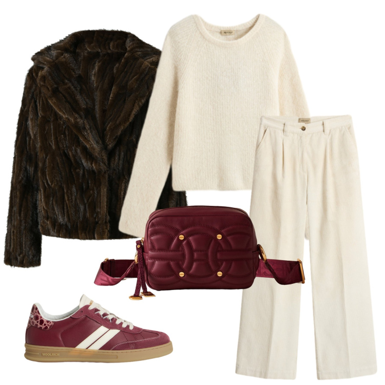 Outfit donna - Total look #2276441. Stile Casual per Tutti i giorni. Abbinamento con blazer, maglieria, pantaloni, sneakers, borse a tracolla.