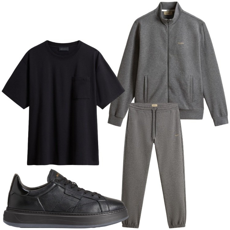 Outfit uomo - La corsetta. Stile Casual per Sport. Abbinamento con pantaloni, t-shirt, sneakers, felpe.