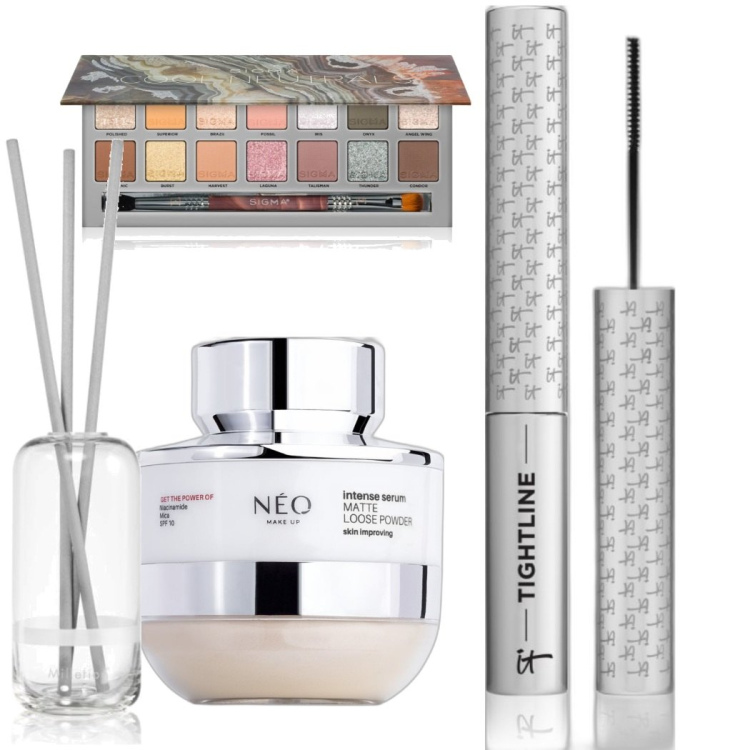 Outfit donna - Beauty-box #2276768. Abbinamento con ombretti, profumi, ciprie, mascara.