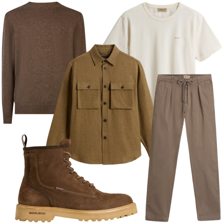 Outfit uomo - Raffinato. Stile Trendy per Ufficio. Abbinamento con t-shirt, anfibi, pantaloni, cappotti, maglieria.