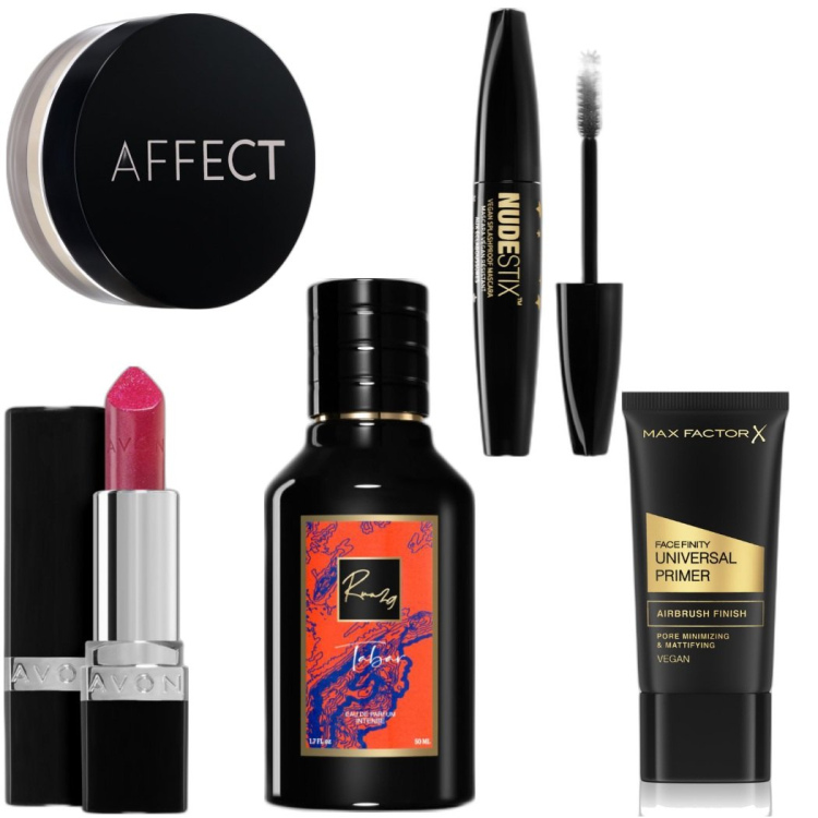 Outfit donna - Beauty-box #2276936. Abbinamento con primer, rossetti, mascara, ciprie, profumi.