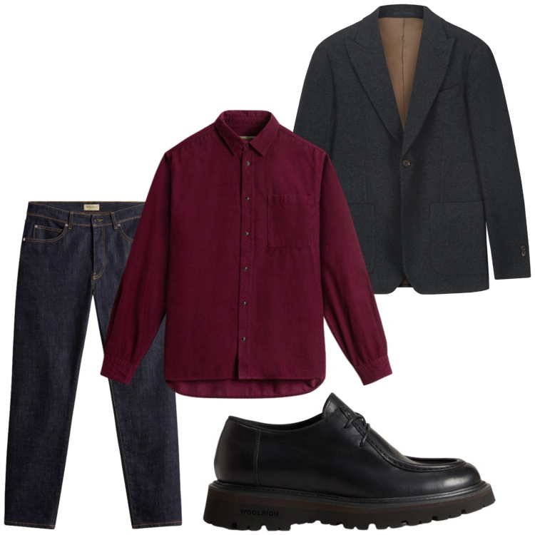 Outfit uomo - Eleganza classica. Stile Trendy per Serata speciale. Abbinamento con pantaloni, scarpe stringate, camicie, giacche.