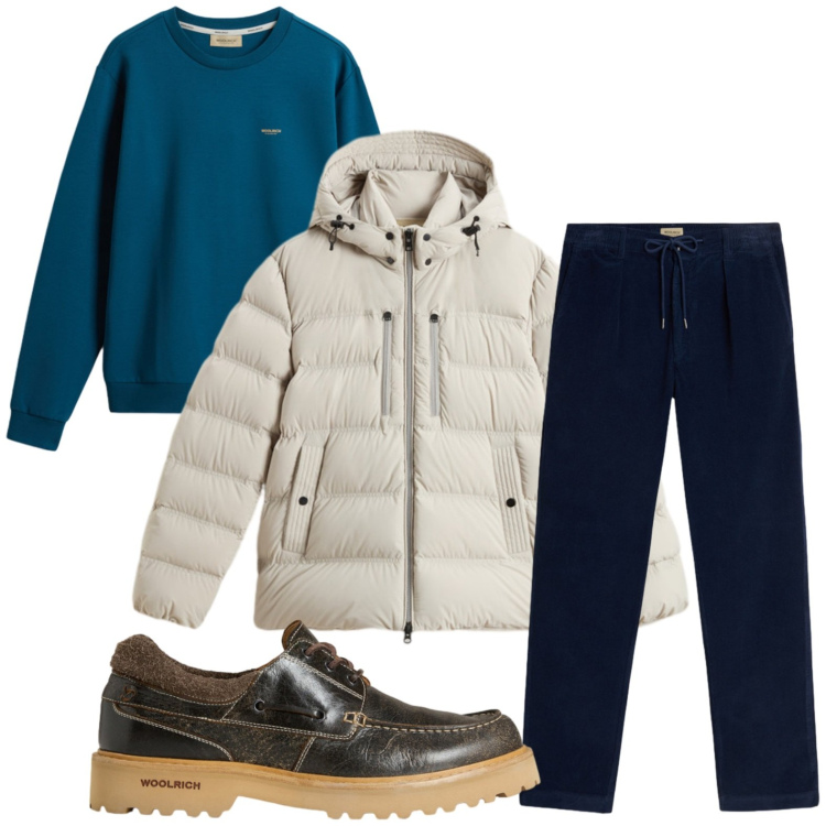 Outfit uomo - Stiloso. Stile Casual per Ufficio. Abbinamento con pantaloni, scarpe stringate, felpe, piumini.