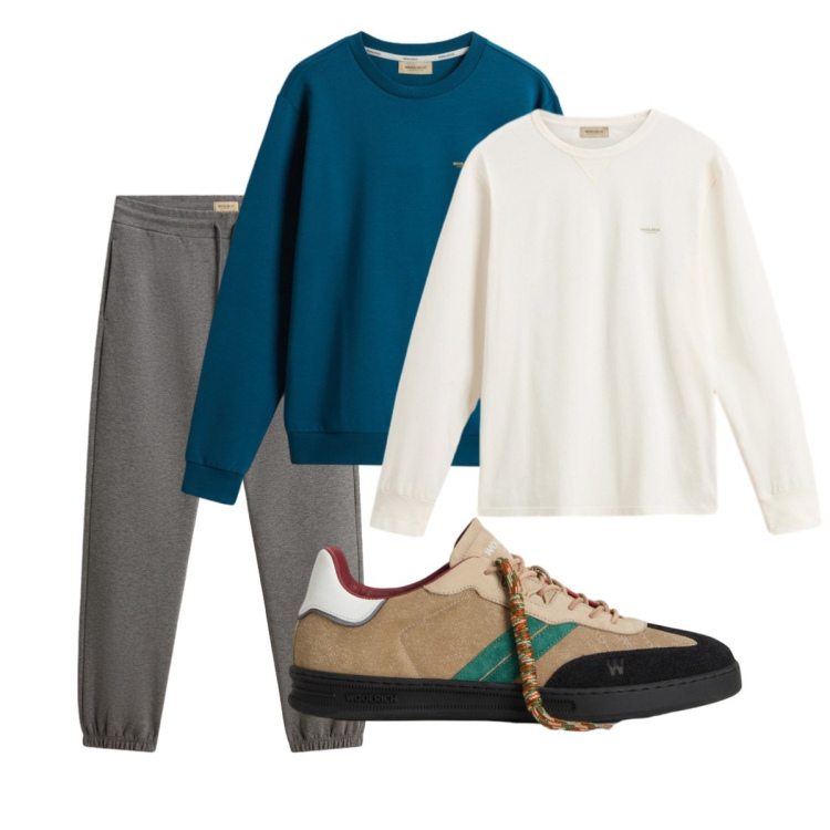 Outfit uomo - Total look #2276977. Stile Casual per Tutti i giorni. Abbinamento con sneakers, pantaloni, t-shirt, felpe.