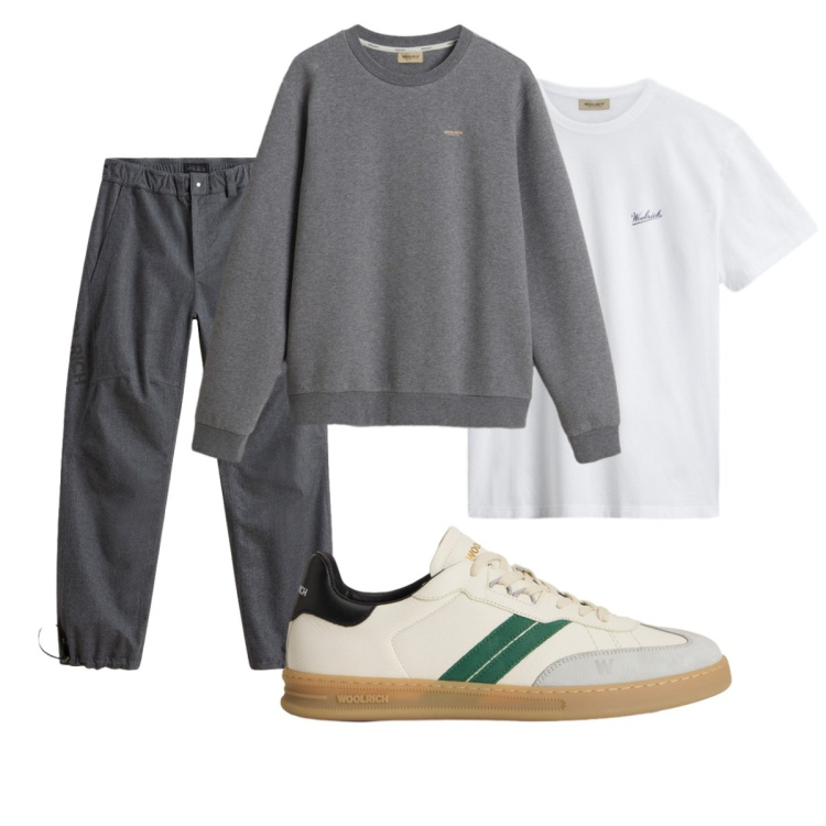 Outfit uomo - Total look #2276978. Stile Casual per Tutti i giorni. Abbinamento con pantaloni, sneakers, t-shirt, felpe.