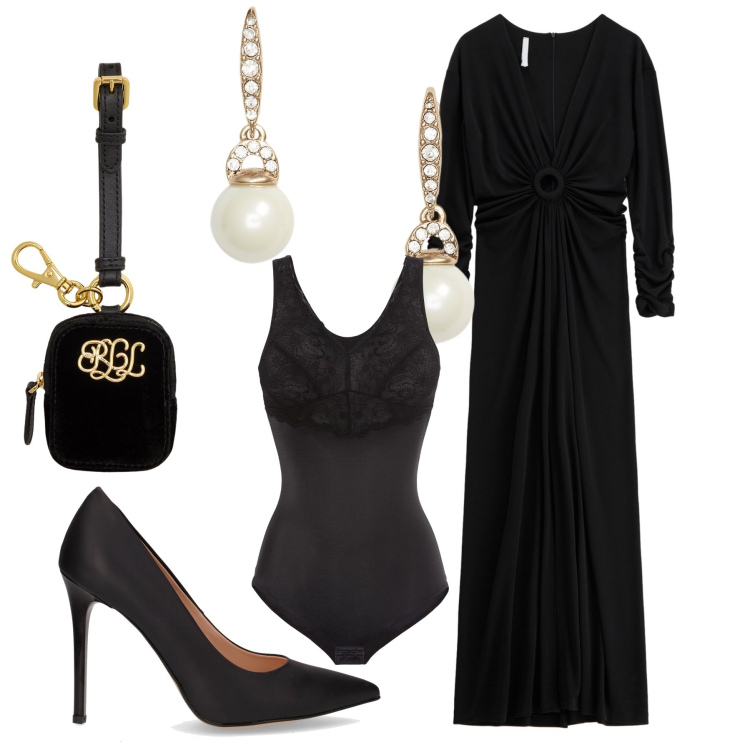 Outfit donna - Tacchi 12 per la serata. Stile Glamour per Serata fuori. Abbinamento con body, vestiti lunghi, orecchini, pochette, décolleté.