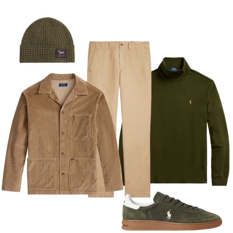 Outfit uomo - Con gli amici. Stile Trendy per Serata speciale. Abbinamento con berretti, pantaloni, polo, sneakers, giacche.