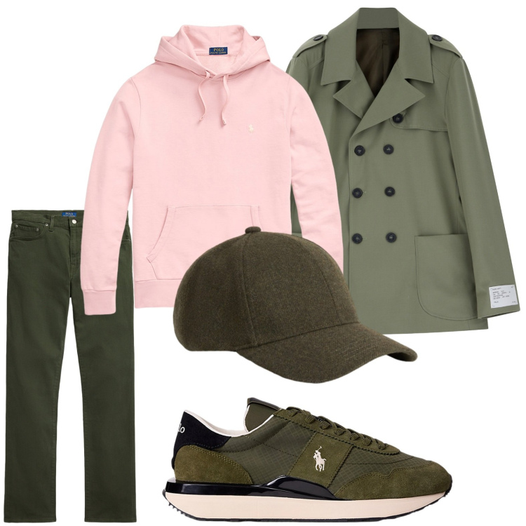 Outfit uomo - Il cappello versatile. Stile Trendy per Tutti i giorni. Abbinamento con giacche, cappelli, felpe con cappuccio, sneakers, pantaloni.