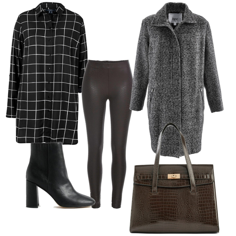 Outfit femme - Basique #5907. Style Basique pour Tous les jours. Assortir avec manteaux, legging, sacs à main, chemisiers, bottines.