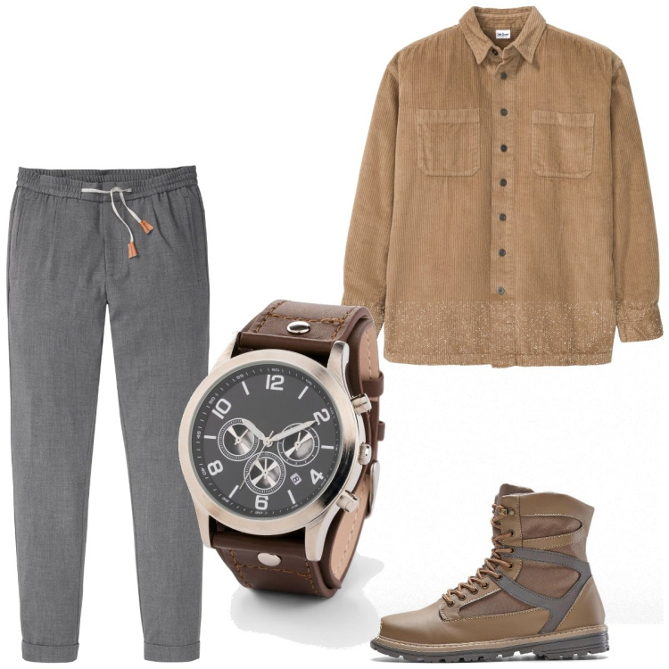 Outfit homme - Casual #17631. Style Casual pour Tous les jours. Assortir avec bracelets, pantalon , chemisiers, bottes et bottines.