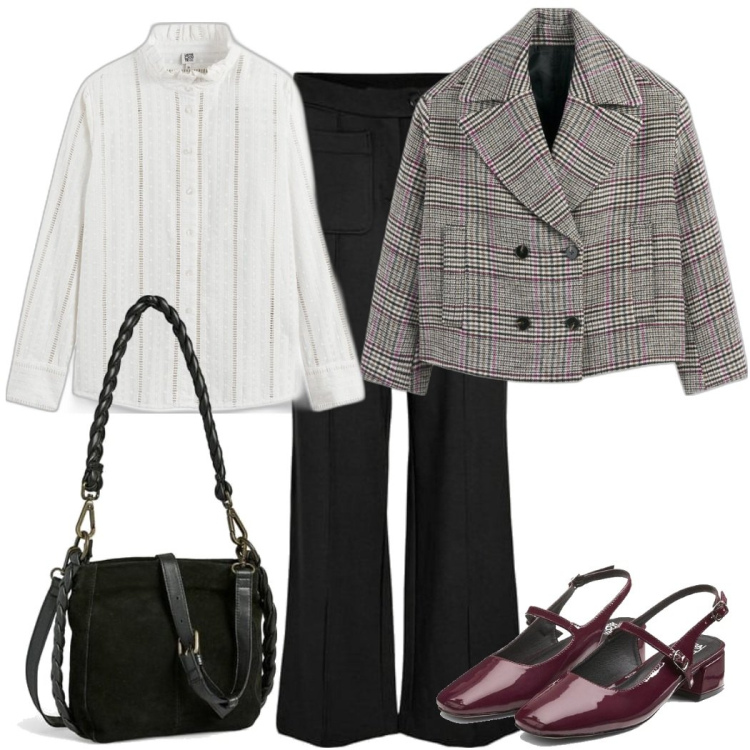 Outfit mujer - Everyday Chic. Estilo Casual chic para Todos los días. Combinación con bailarinas, pantalones, abrigos, camisas, bandoleras.