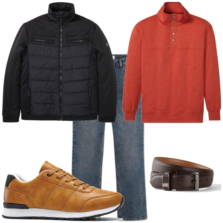 Outfit homme - Urban #5286. Style Urban pour Tous les jours. Assortir avec ceintures, sneakers, sweat-shirts, manteaux, jean bootcut.