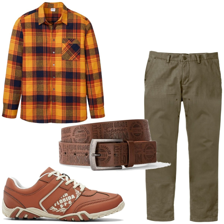 Outfit homme - Casual #17639. Style Casual pour Tous les jours. Assortir avec sneakers, ceintures, pantalon , chemisiers.