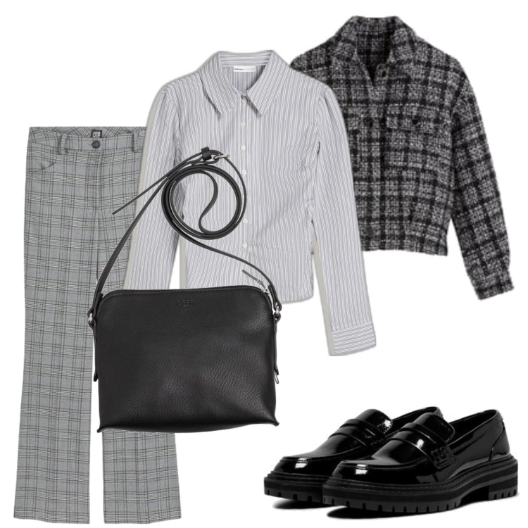 Outfit mujer - Urban look. Estilo Urban para Oficina. Combinación con bolsos saco, pantalones, blazers, mocasines, camisas.