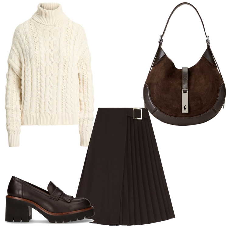 Outfit donna - Trecce. Stile Chic per Tutti i giorni. Abbinamento con gonne longuette, maglieria, borse a spalla, décolleté.