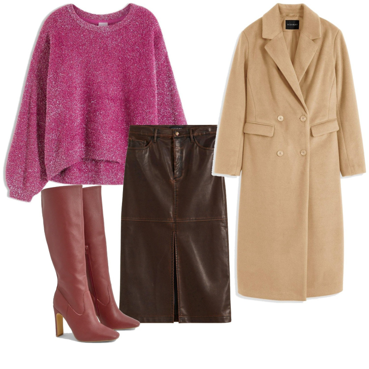 Outfit femme - Casual #12351. Style Casual pour Tous les jours. Assortir avec jupes, pulls, manteaux, bottes.