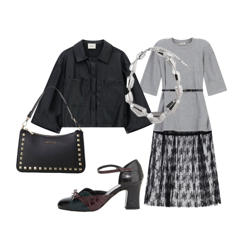 Outfit donna - Cerimonia. Stile Chic per Cerimonia. Abbinamento con pochette, décolleté, blazer, vestiti lunghi, ciondoli.