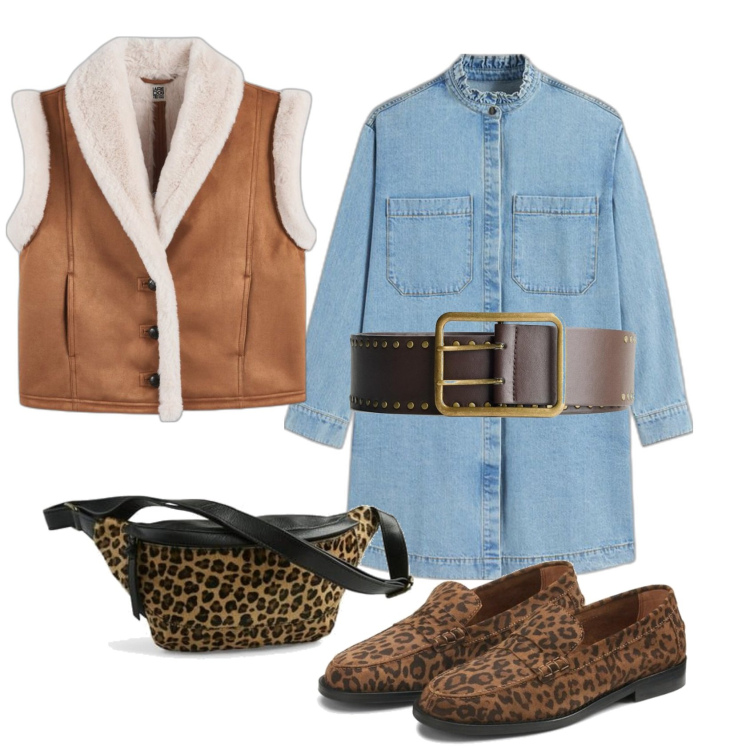 Outfit mujer - Vintage retrò #991. Estilo Vintage retrò para Oficina. Combinación con mocasines, vestidos cortos, cinturones, riñoneras, chalecos.