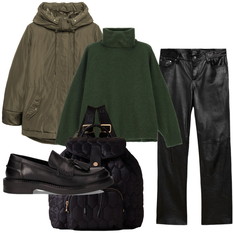 Outfit donna - Passo deciso con la stringata. Stile Military per Scuola/Università. Abbinamento con pantaloni, maglieria, zaini, mocassini, cappotti.