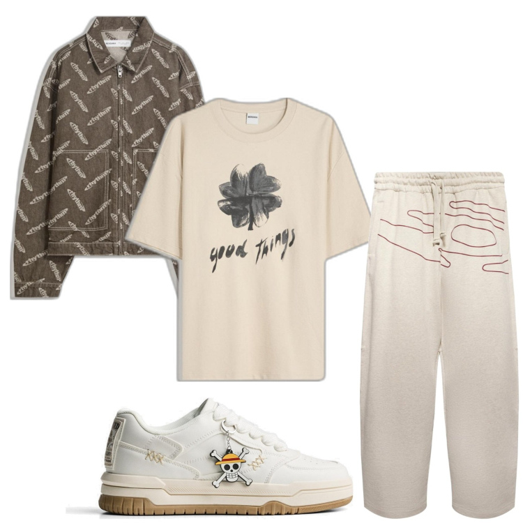 Outfit hombre - Casual look. Estilo Casual para Todos los días. Combinación con chaquetas, pantalones, camiseta, sneakers.