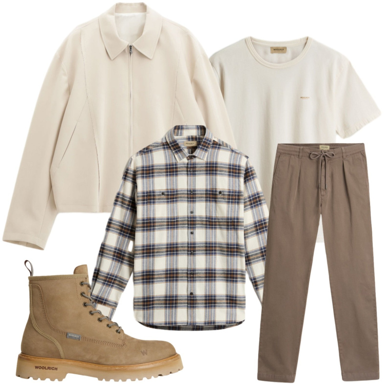 Outfit uomo - Stile trendy. Stile Trendy per Tutti i giorni. Abbinamento con t-shirt, pantaloni, anfibi, camicie, cappotti.