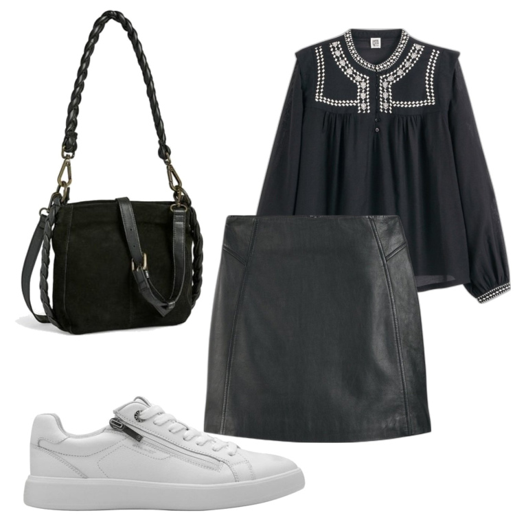 Outfit mujer - Urban style. Estilo Urban para Todos los días. Combinación con minifaldas, blusas, bandoleras, sneakers.