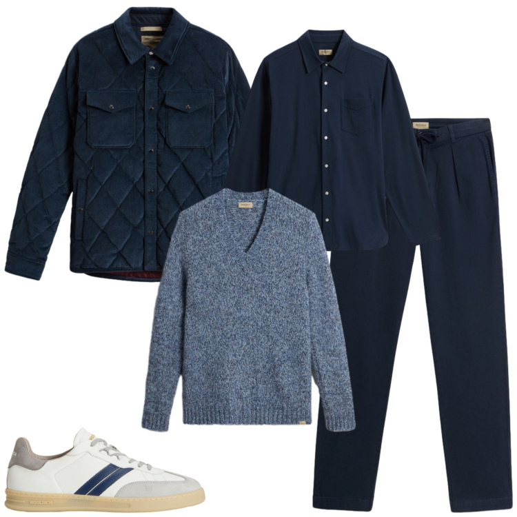 Outfit uomo - Total look #2278472. Stile Trendy per Tutti i giorni. Abbinamento con pantaloni, sneakers, pullovers, giacche, camicie.