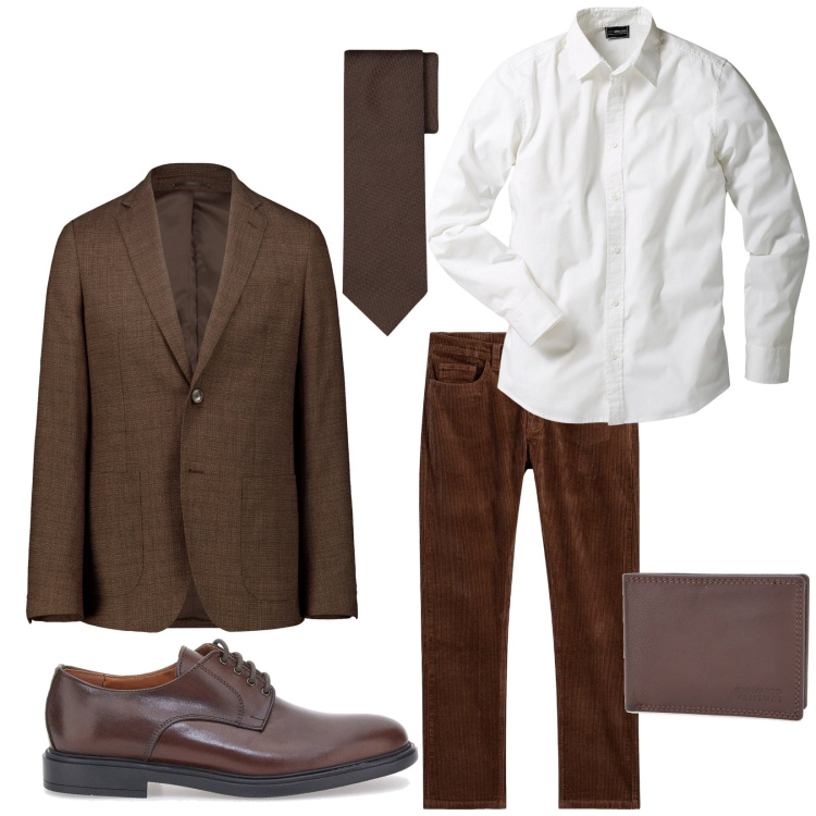 Outfit uomo - Total look #2278579. Stile Business/Elegante per Serata speciale. Abbinamento con camicie, pantaloni, portafogli, scarpe stringate, cravatte, giacche.