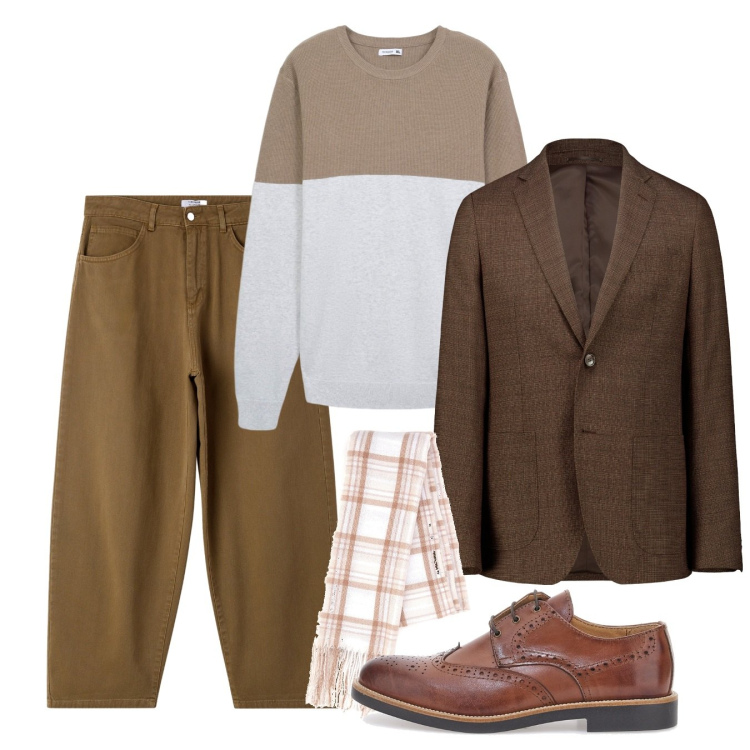 Outfit uomo - La scarpa british. Stile Trendy per Tutti i giorni. Abbinamento con maglieria, jeans, scarpe stringate, sciarpe, giacche.