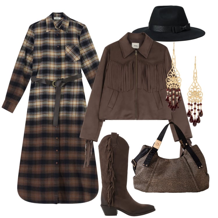 Outfit donna - Il mio novembre boho - @star67. Stile Boho per Tutti i giorni. Abbinamento con borse a mano, vestiti lunghi, blazer, stivali, orecchini, cappelli.