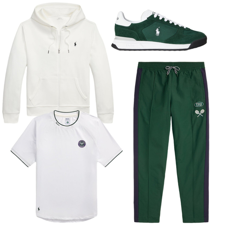 Outfit uomo - Total look #2280061. Stile Casual per Sport. Abbinamento con sneakers, felpe, pantaloni, t-shirt.