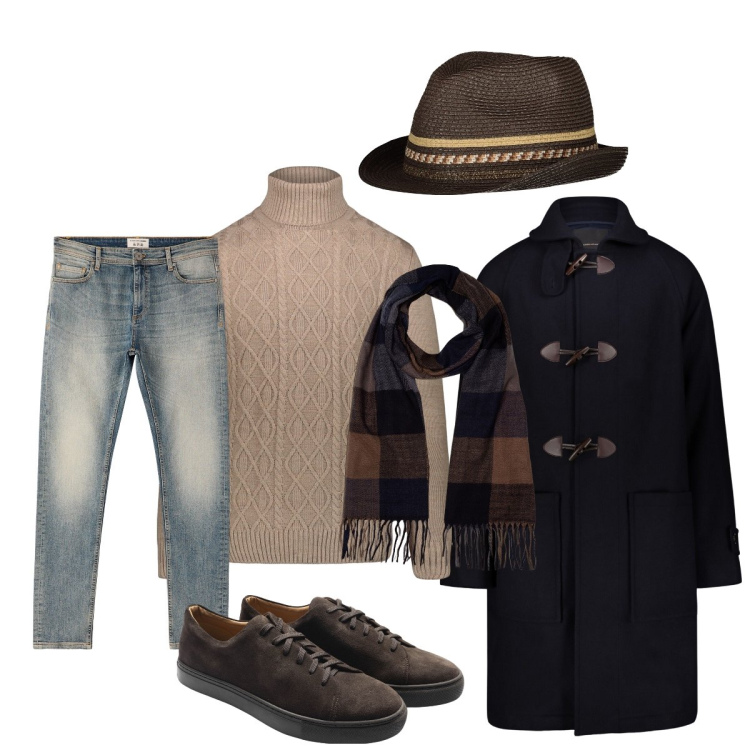 Outfit uomo - Montgomery capo senza tempo. Stile Trendy per Tutti i giorni. Abbinamento con jeans skinny, sciarpe, sneakers, maglieria, montgomery, cappelli.