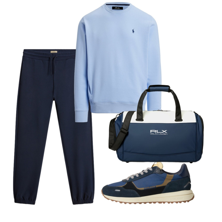 Outfit uomo - Sport now!. Stile Casual per Sport. Abbinamento con felpe, borse sportive, sneakers, pantaloni.