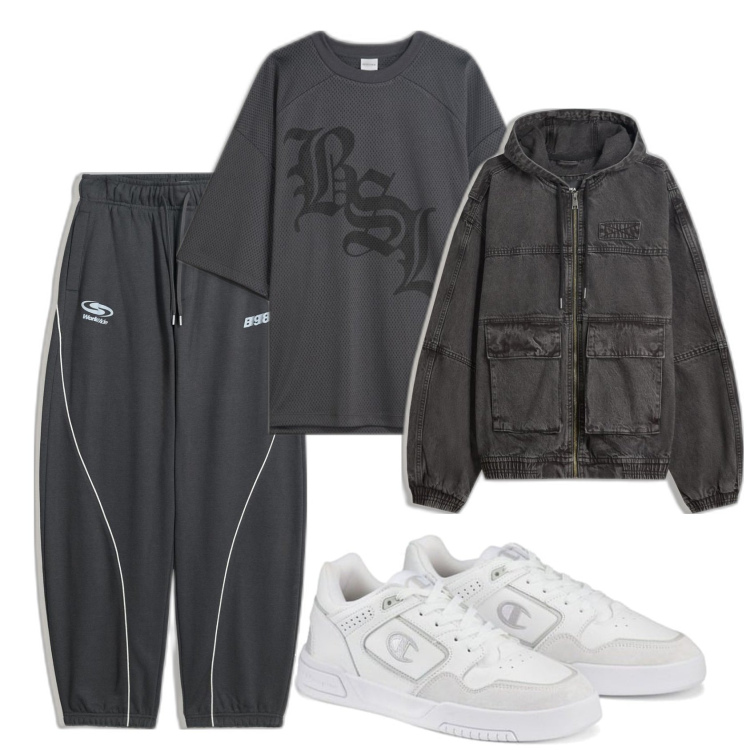 Outfit hombre - Casual look. Estilo Casual para Todos los días. Combinación con sneakers, chaquetas, camiseta, pantalones.