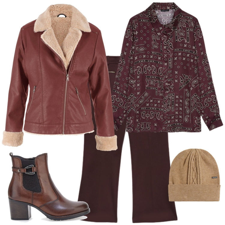 Outfit donna - Freestyle. Stile Casual per Tutti i giorni. Abbinamento con bomber, berretti, bluse, stivaletti, pantaloni.