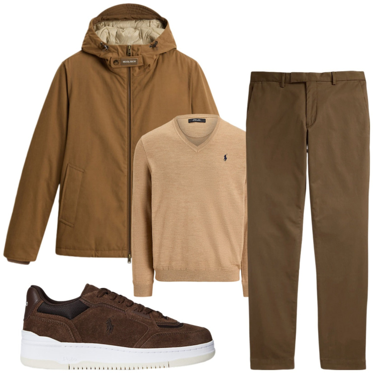 Outfit uomo - Total look #2281411. Stile Trendy per Tutti i giorni. Abbinamento con pantaloni, maglieria, sneakers, giacche.