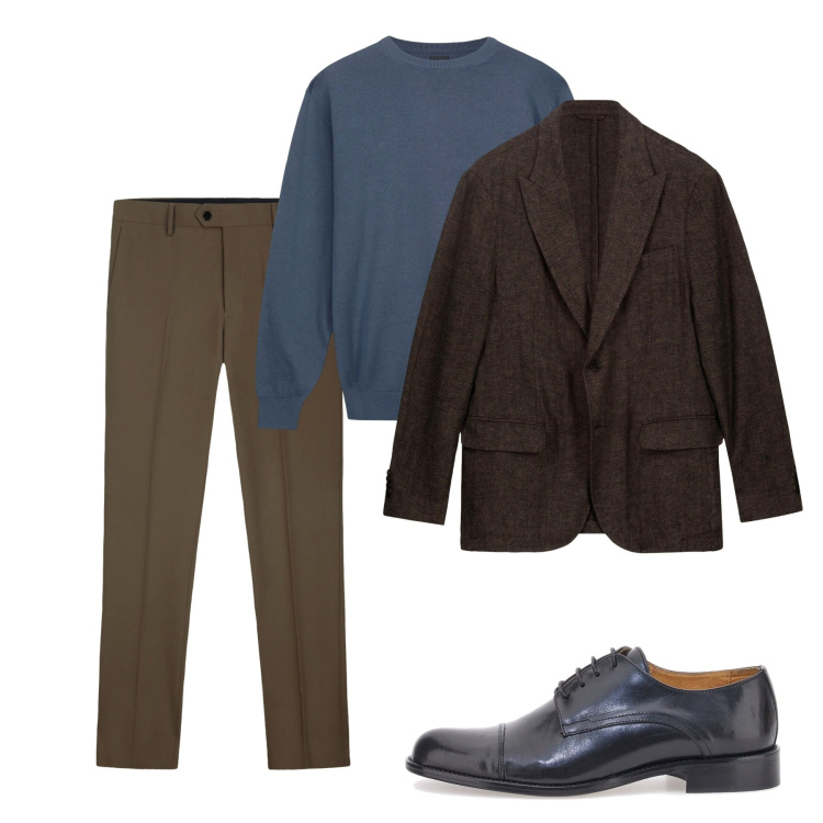 Outfit uomo - Novembre. Stile Casual per Tutti i giorni. Abbinamento con pantaloni, scarpe stringate, giacche, maglieria.