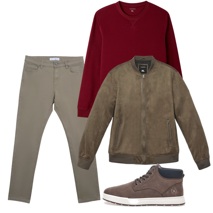 Outfit uomo - Novembre. Stile Casual per Tutti i giorni. Abbinamento con felpe, giacche, pantaloni skinny, stivali e stivaletti.
