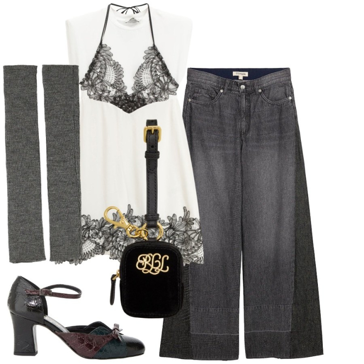 Outfit donna - Scalda braccia grigi. Stile Glamour per Serata fuori. Abbinamento con jeans, vestiti corti, décolleté, guanti, pochette.