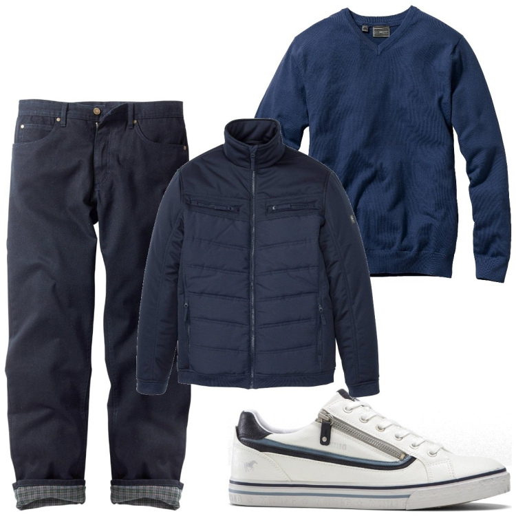 Outfit homme - Urban #5480. Style Urban pour Tous les jours. Assortir avec sneakers, manteaux, pulls, jean coupe droite.