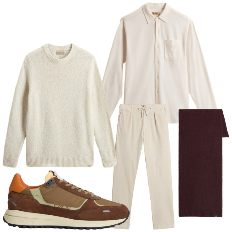 Outfit uomo - La mostra d\'arte. Stile Casual per Tutti i giorni. Abbinamento con sneakers, pantaloni, maglieria, camicie, sciarpe.