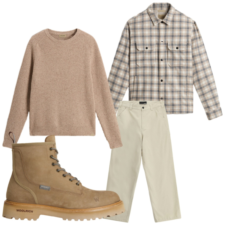 Outfit uomo - Novembre. Stile Casual per Tutti i giorni. Abbinamento con pantaloni, anfibi, maglieria, cappotti.