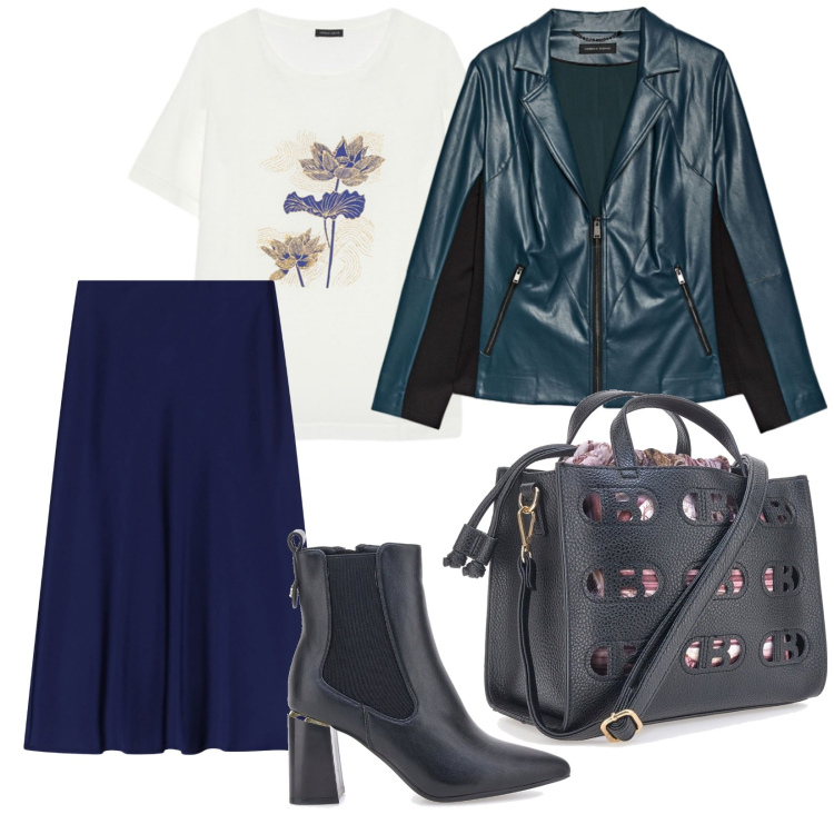 Outfit donna - Gli stivaletti. per Ufficio. Abbinamento con gonne longuette, stivaletti, borse a mano, t-shirt, giacche.