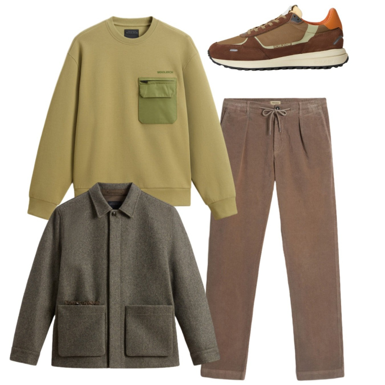 Outfit uomo - Taschino. Stile Casual per Tutti i giorni. Abbinamento con sneakers, pantaloni, cappotti, felpe.