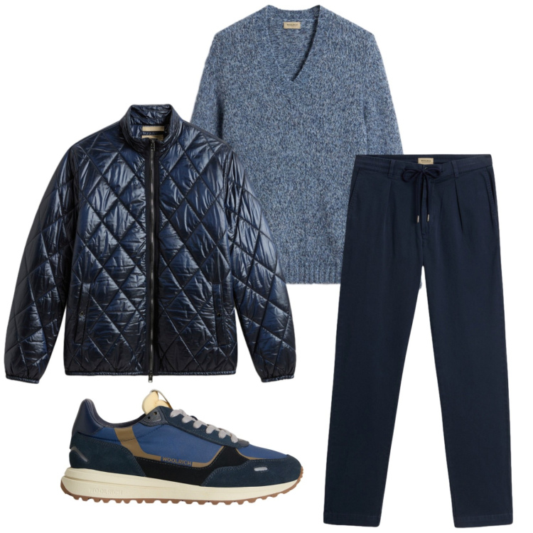 Outfit uomo - Total look #2282382. Stile Urban per Tutti i giorni. Abbinamento con sneakers, pantaloni, pullovers, giacche.